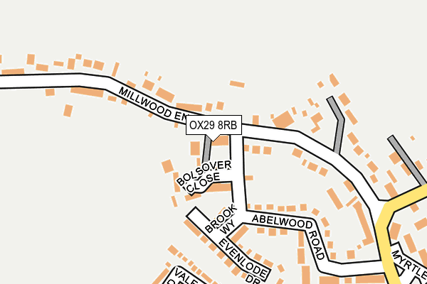 OX29 8RB map - OS OpenMap – Local (Ordnance Survey)