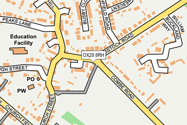 OX29 8RH map - OS OpenMap – Local (Ordnance Survey)