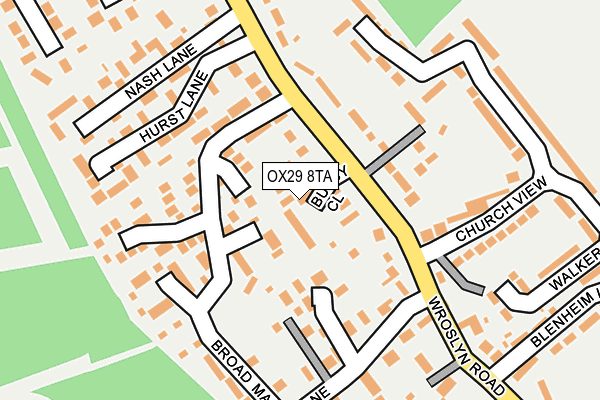 OX29 8TA map - OS OpenMap – Local (Ordnance Survey)