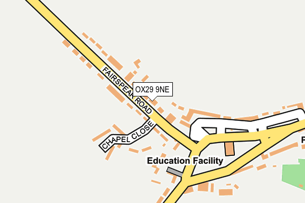 OX29 9NE map - OS OpenMap – Local (Ordnance Survey)