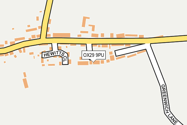 OX29 9PU map - OS OpenMap – Local (Ordnance Survey)