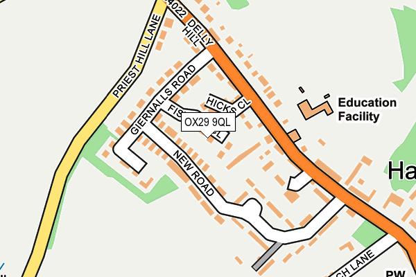 OX29 9QL map - OS OpenMap – Local (Ordnance Survey)