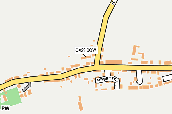 OX29 9QW map - OS OpenMap – Local (Ordnance Survey)