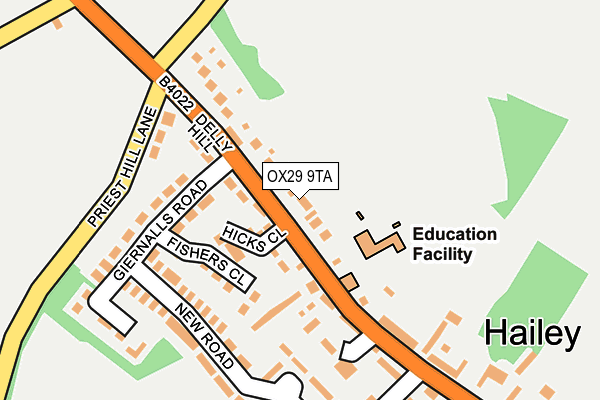 OX29 9TA map - OS OpenMap – Local (Ordnance Survey)