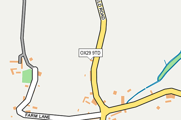 OX29 9TD map - OS OpenMap – Local (Ordnance Survey)