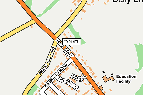 OX29 9TU map - OS OpenMap – Local (Ordnance Survey)