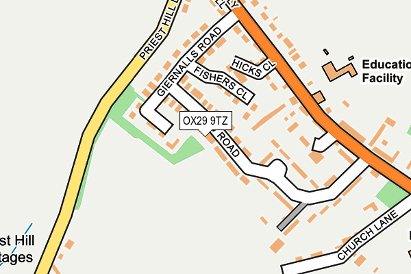 OX29 9TZ map - OS OpenMap – Local (Ordnance Survey)