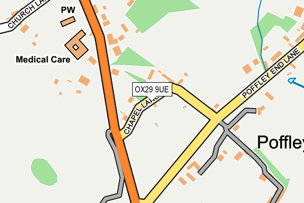 OX29 9UE map - OS OpenMap – Local (Ordnance Survey)