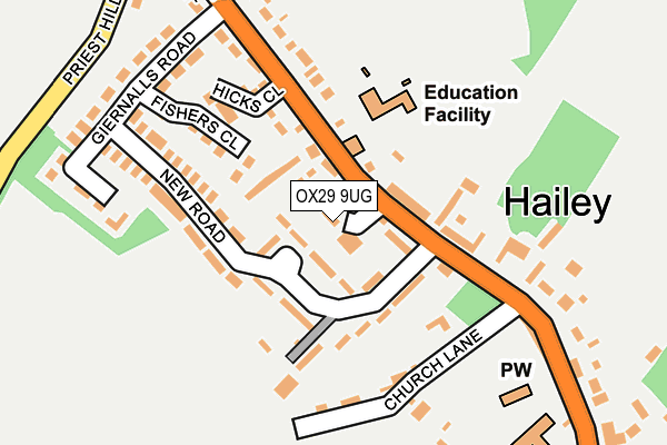 OX29 9UG map - OS OpenMap – Local (Ordnance Survey)