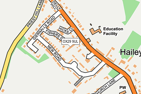 OX29 9UL map - OS OpenMap – Local (Ordnance Survey)