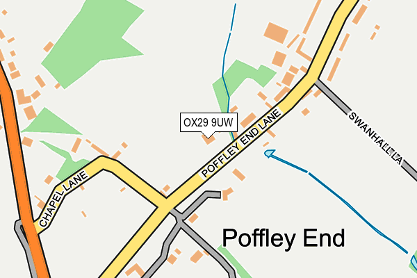 OX29 9UW map - OS OpenMap – Local (Ordnance Survey)