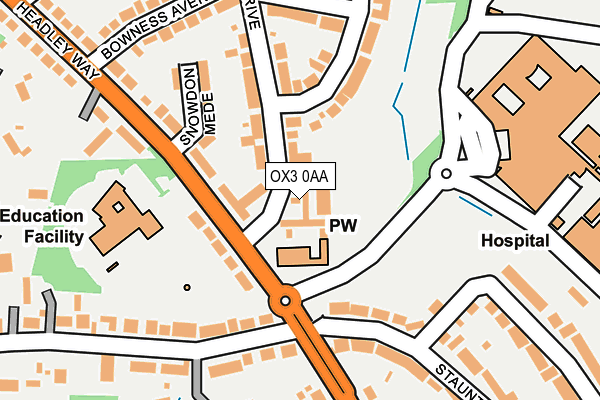 OX3 0AA map - OS OpenMap – Local (Ordnance Survey)