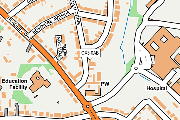 OX3 0AB map - OS OpenMap – Local (Ordnance Survey)