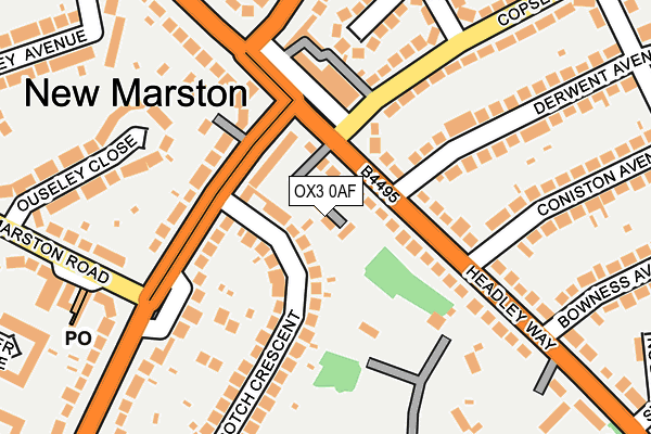 OX3 0AF map - OS OpenMap – Local (Ordnance Survey)