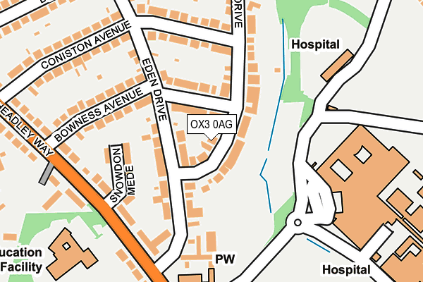 OX3 0AG map - OS OpenMap – Local (Ordnance Survey)