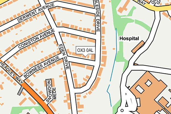OX3 0AL map - OS OpenMap – Local (Ordnance Survey)
