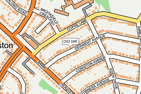 OX3 0AR map - OS OpenMap – Local (Ordnance Survey)