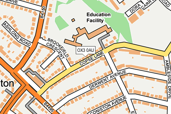 OX3 0AU map - OS OpenMap – Local (Ordnance Survey)