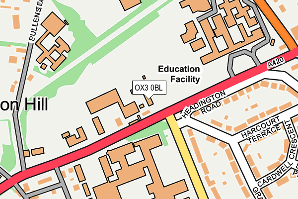 Map of HEADINGTON SCHOOL SERVICES LIMITED at local scale
