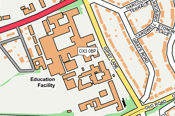 Map of OXFORD BROOKES ENTERPRISES LIMITED at local scale