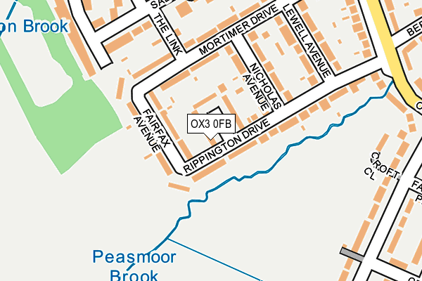 OX3 0FB map - OS OpenMap – Local (Ordnance Survey)