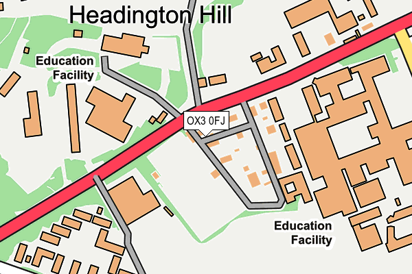 OX3 0FJ map - OS OpenMap – Local (Ordnance Survey)