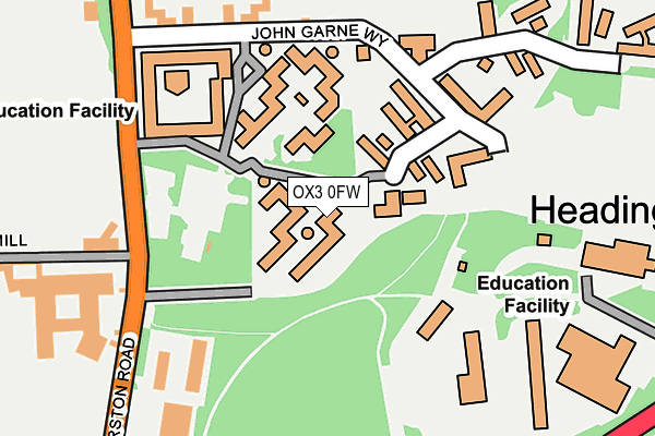 OX3 0FW map - OS OpenMap – Local (Ordnance Survey)