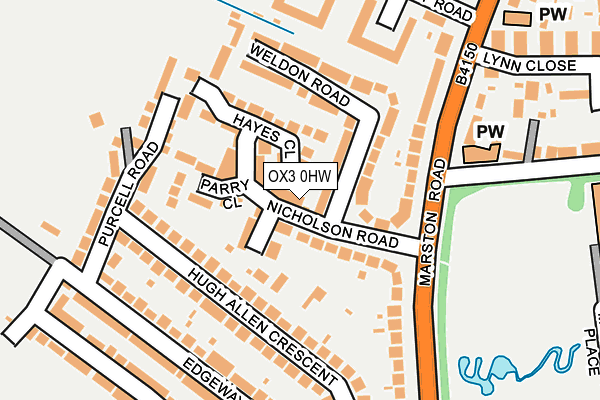 OX3 0HW map - OS OpenMap – Local (Ordnance Survey)