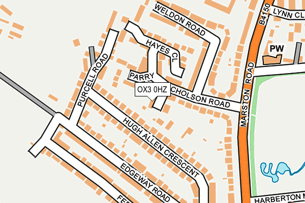 OX3 0HZ map - OS OpenMap – Local (Ordnance Survey)