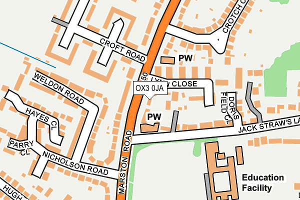 OX3 0JA map - OS OpenMap – Local (Ordnance Survey)