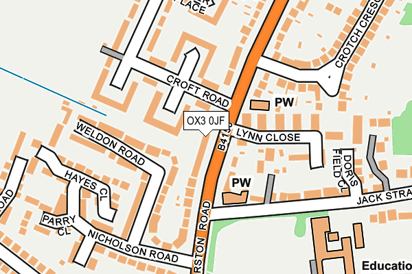 OX3 0JF map - OS OpenMap – Local (Ordnance Survey)