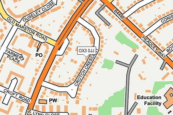 OX3 0JJ map - OS OpenMap – Local (Ordnance Survey)