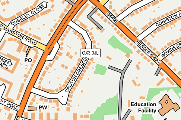 OX3 0JL map - OS OpenMap – Local (Ordnance Survey)