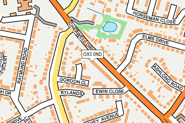 OX3 0ND map - OS OpenMap – Local (Ordnance Survey)