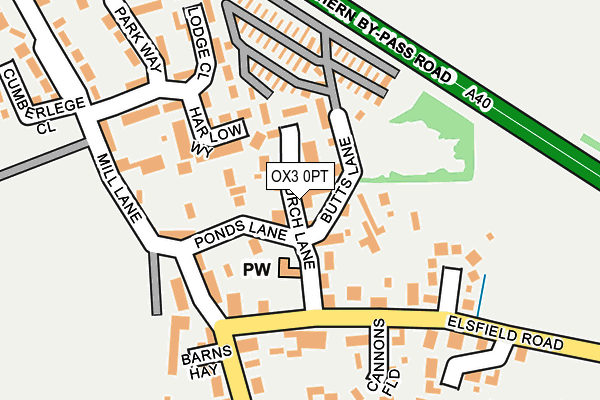 Map of THE OXFORD EDGE LTD at local scale