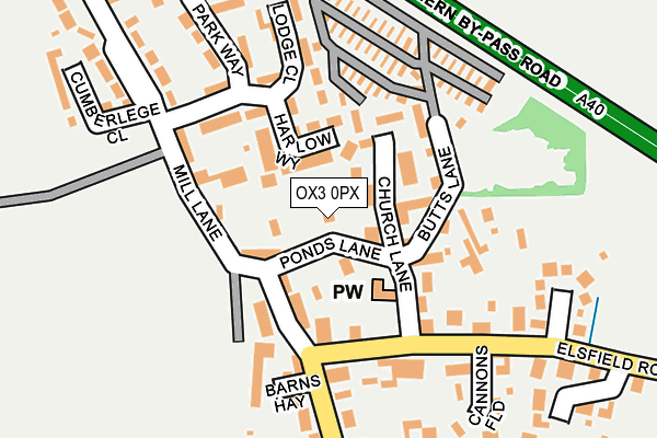 OX3 0PX map - OS OpenMap – Local (Ordnance Survey)