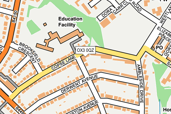 OX3 0QZ map - OS OpenMap – Local (Ordnance Survey)