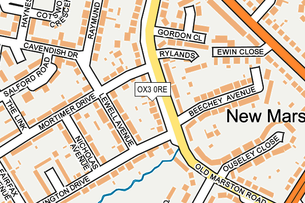 OX3 0RE map - OS OpenMap – Local (Ordnance Survey)