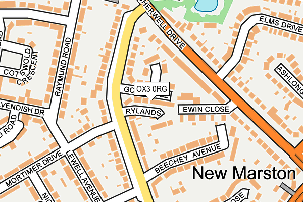 OX3 0RG map - OS OpenMap – Local (Ordnance Survey)