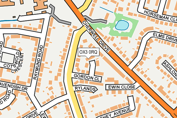 OX3 0RQ map - OS OpenMap – Local (Ordnance Survey)