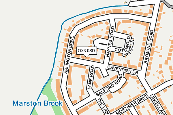 OX3 0SD map - OS OpenMap – Local (Ordnance Survey)