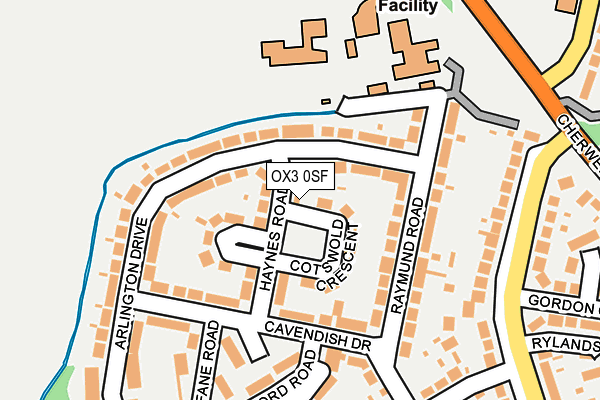 OX3 0SF map - OS OpenMap – Local (Ordnance Survey)