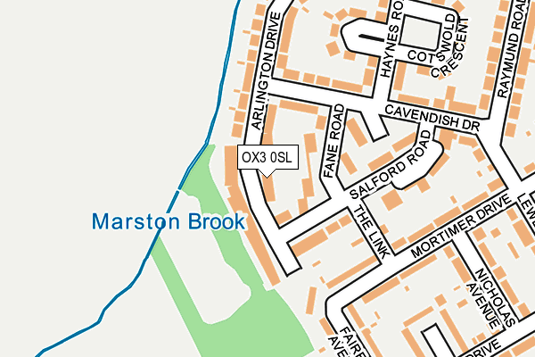 OX3 0SL map - OS OpenMap – Local (Ordnance Survey)