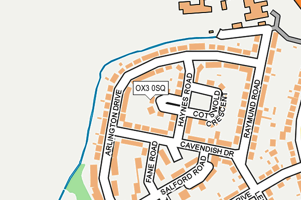 OX3 0SQ map - OS OpenMap – Local (Ordnance Survey)