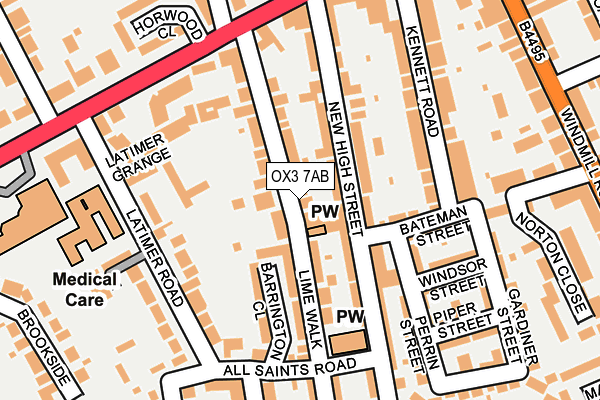 OX3 7AB map - OS OpenMap – Local (Ordnance Survey)