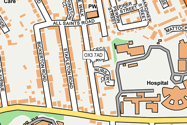 OX3 7AD map - OS OpenMap – Local (Ordnance Survey)