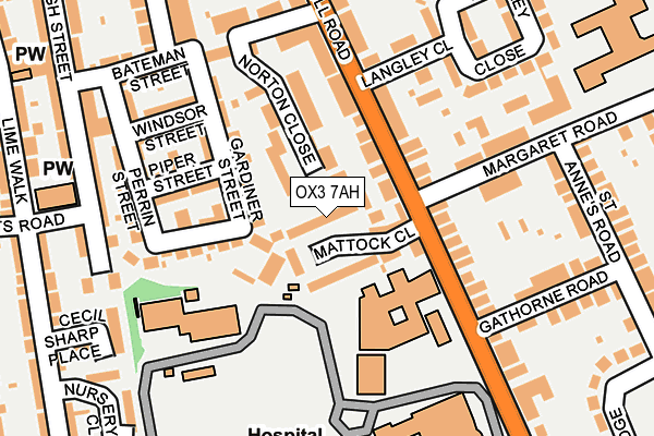 OX3 7AH map - OS OpenMap – Local (Ordnance Survey)