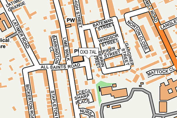 OX3 7AL map - OS OpenMap – Local (Ordnance Survey)