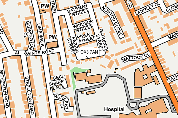 OX3 7AN map - OS OpenMap – Local (Ordnance Survey)