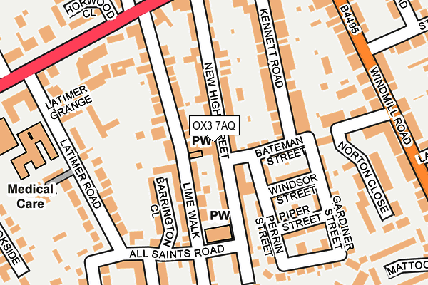 OX3 7AQ map - OS OpenMap – Local (Ordnance Survey)